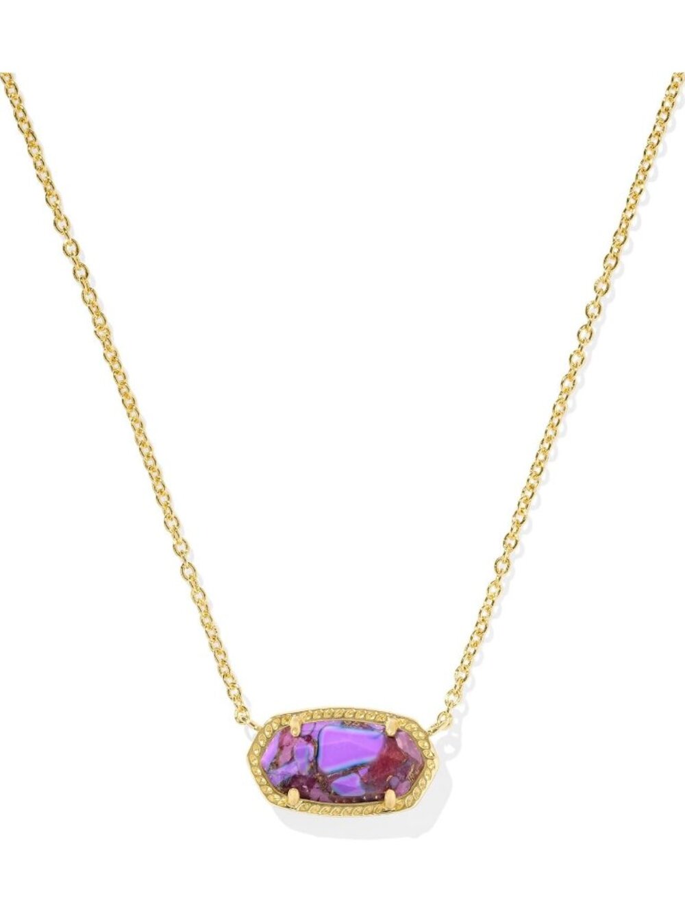 Women's Gold Violet Elisa Dainty 14k Gold-Plated Fashion Pendant Necklaces